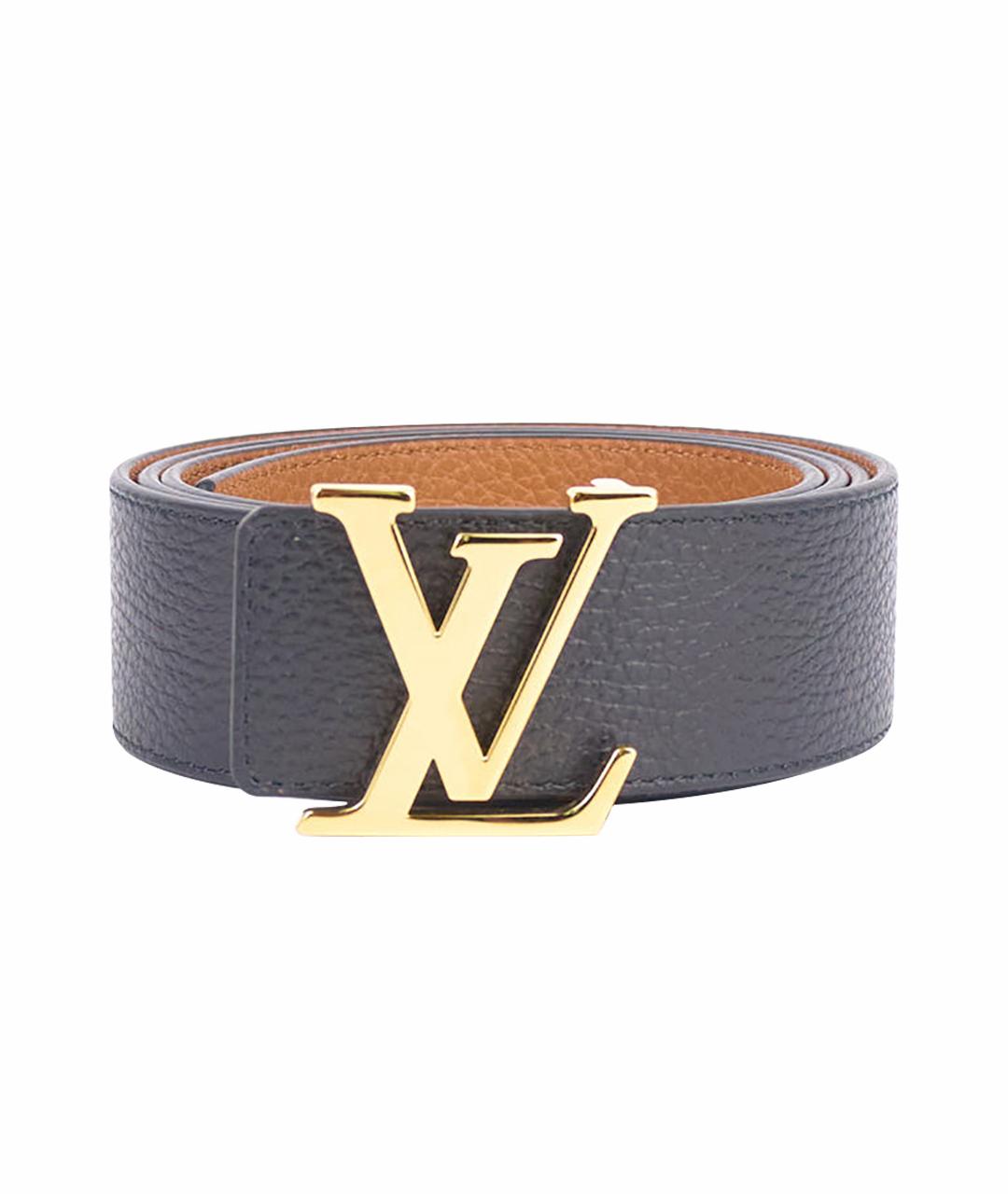 LOUIS VUITTON Черный кожаный ремень, фото 5