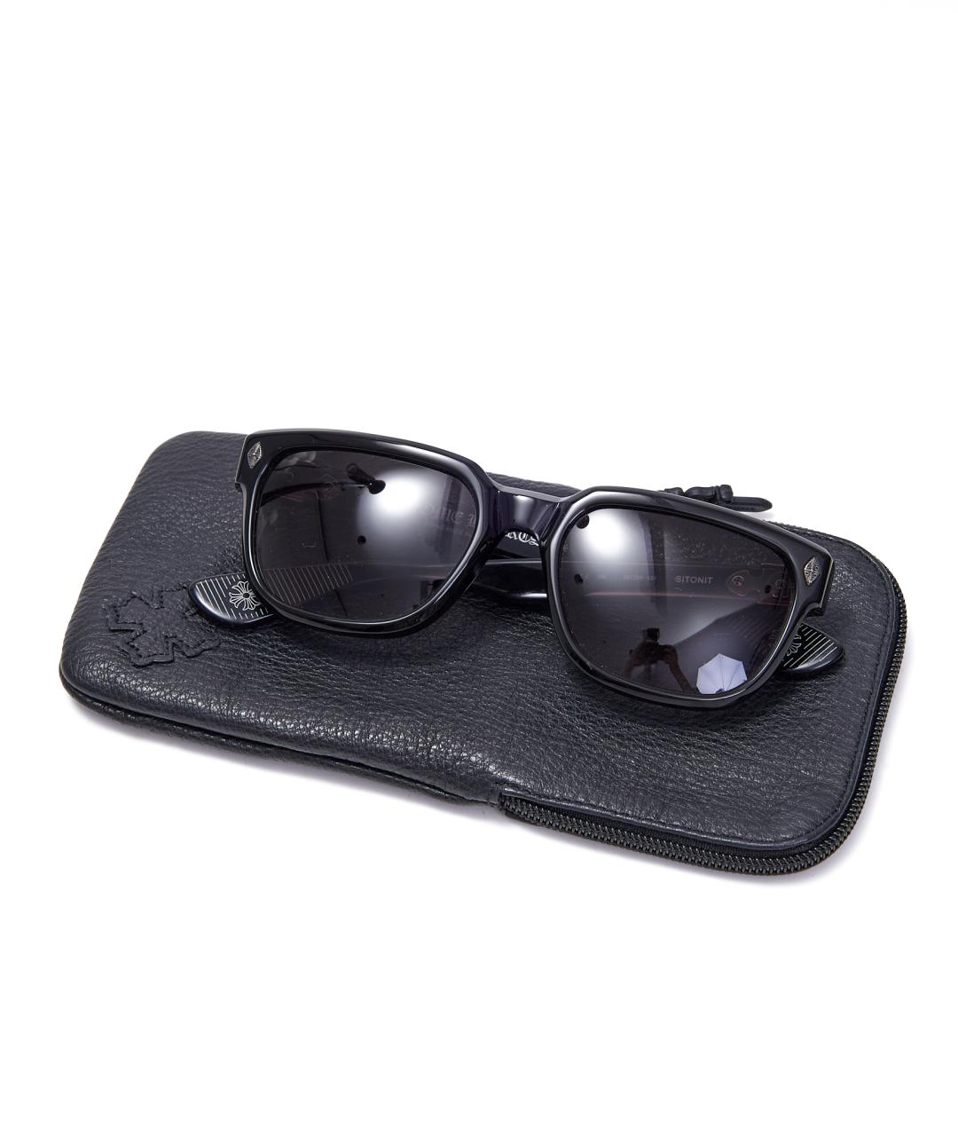 CHROME HEARTS Черные пластиковые солнцезащитные очки, фото 7