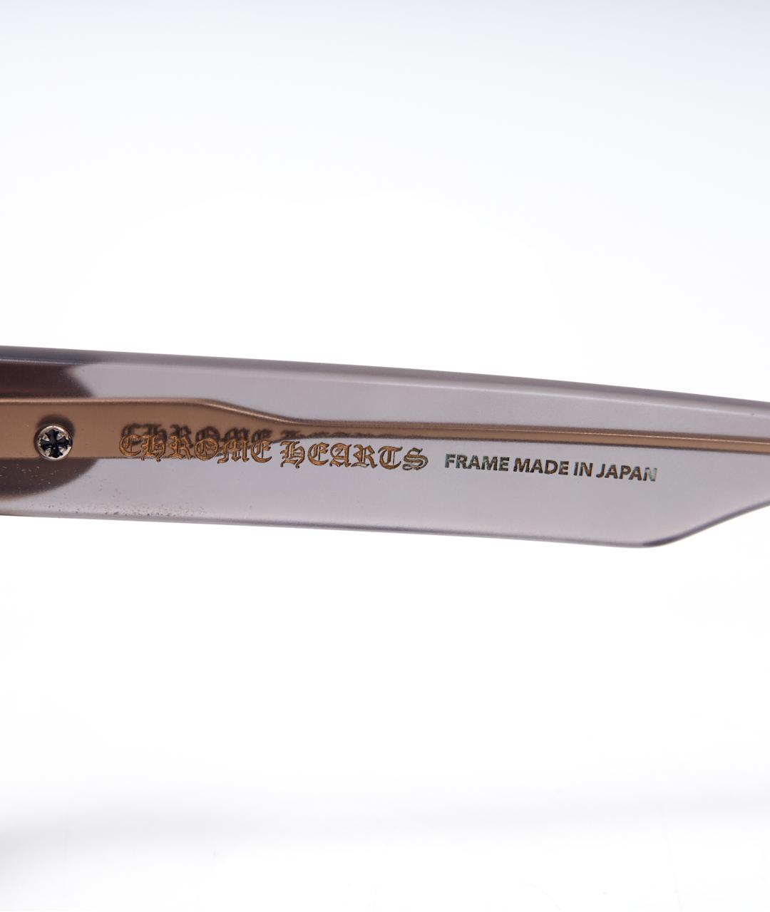 CHROME HEARTS Серые пластиковые солнцезащитные очки, фото 4