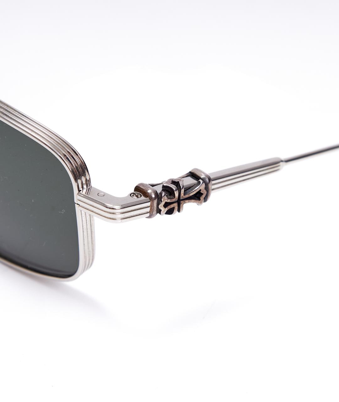 CHROME HEARTS Серые металлические солнцезащитные очки, фото 4