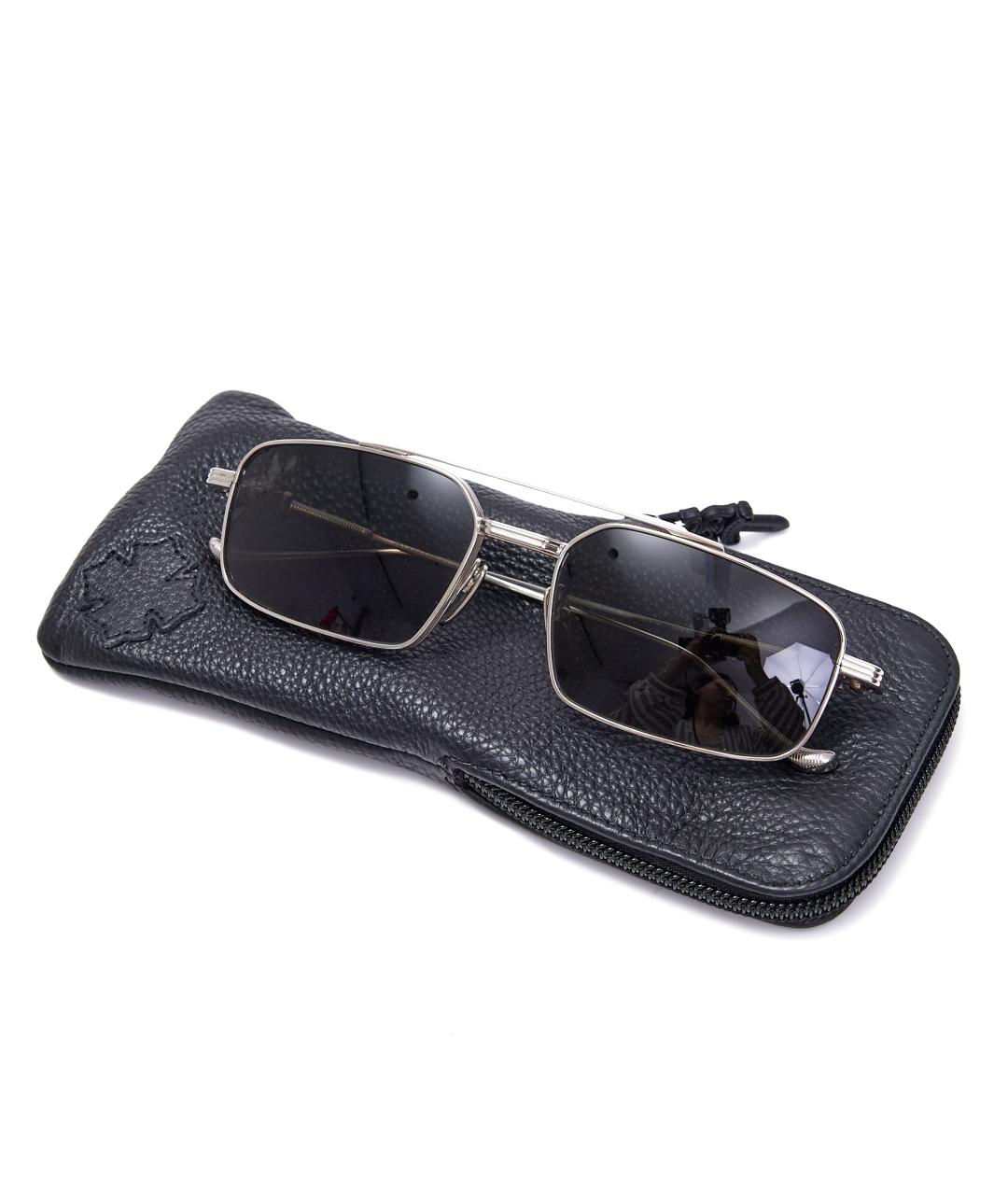 CHROME HEARTS Серые металлические солнцезащитные очки, фото 5