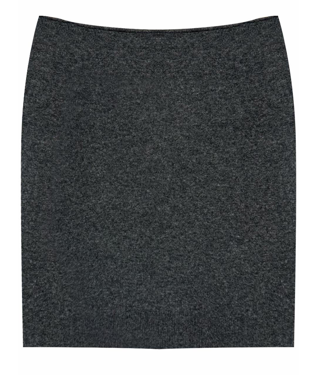 LANVIN Антрацитовая юбка мини, фото 1