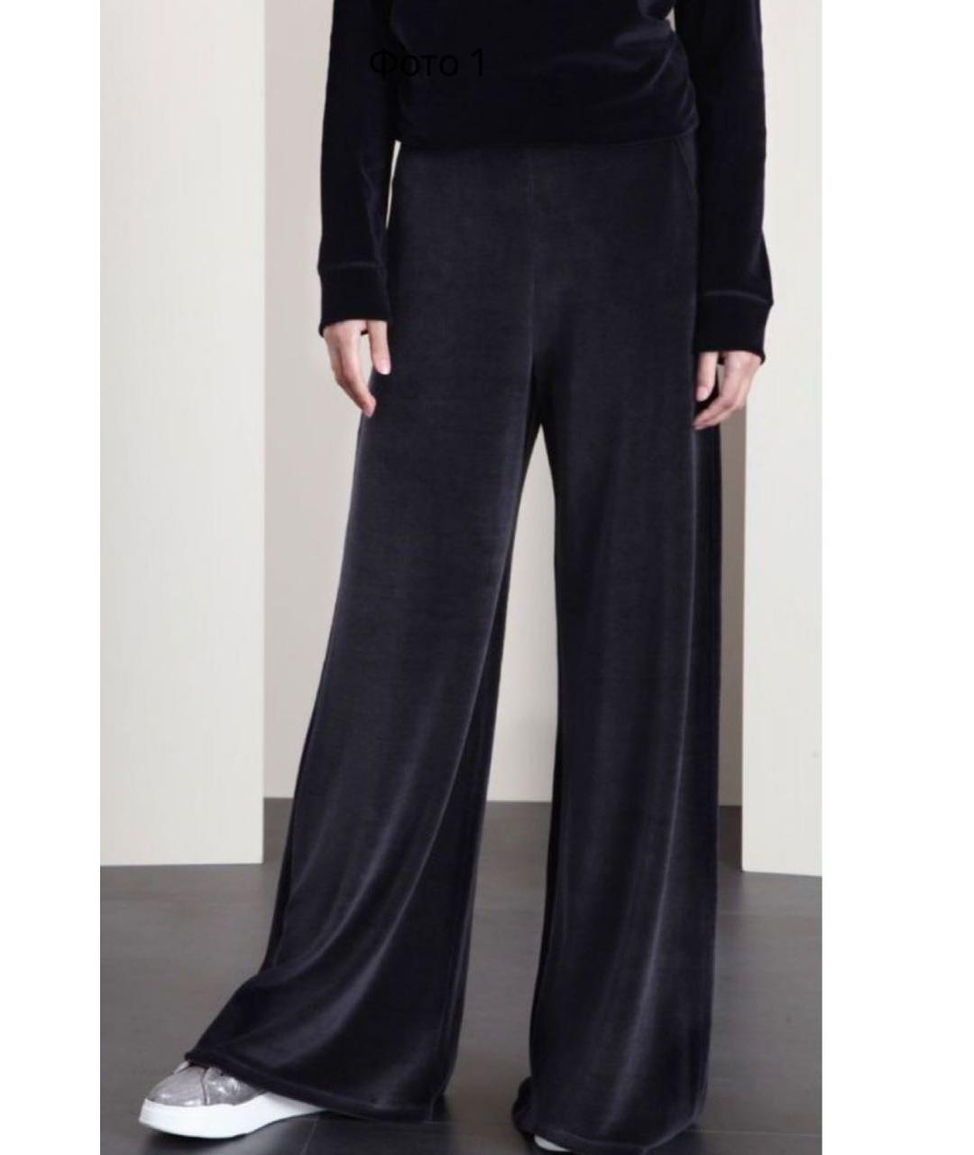 MAX MARA Темно-синие хлопковые брюки широкие, фото 5