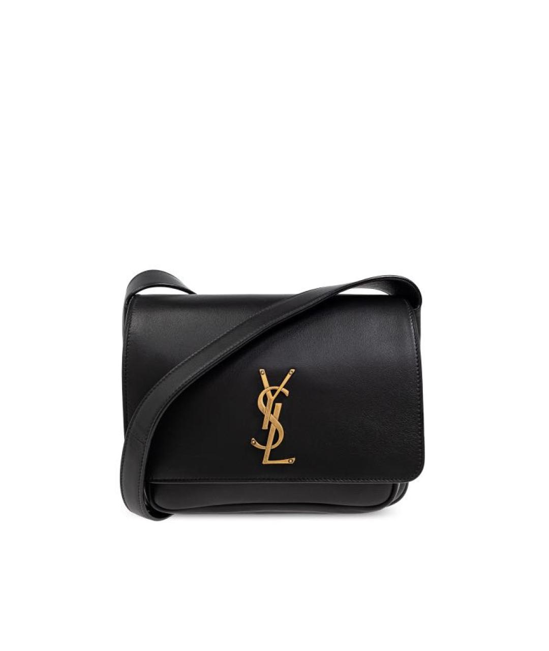 SAINT LAURENT Черная кожаная сумка через плечо, фото 4