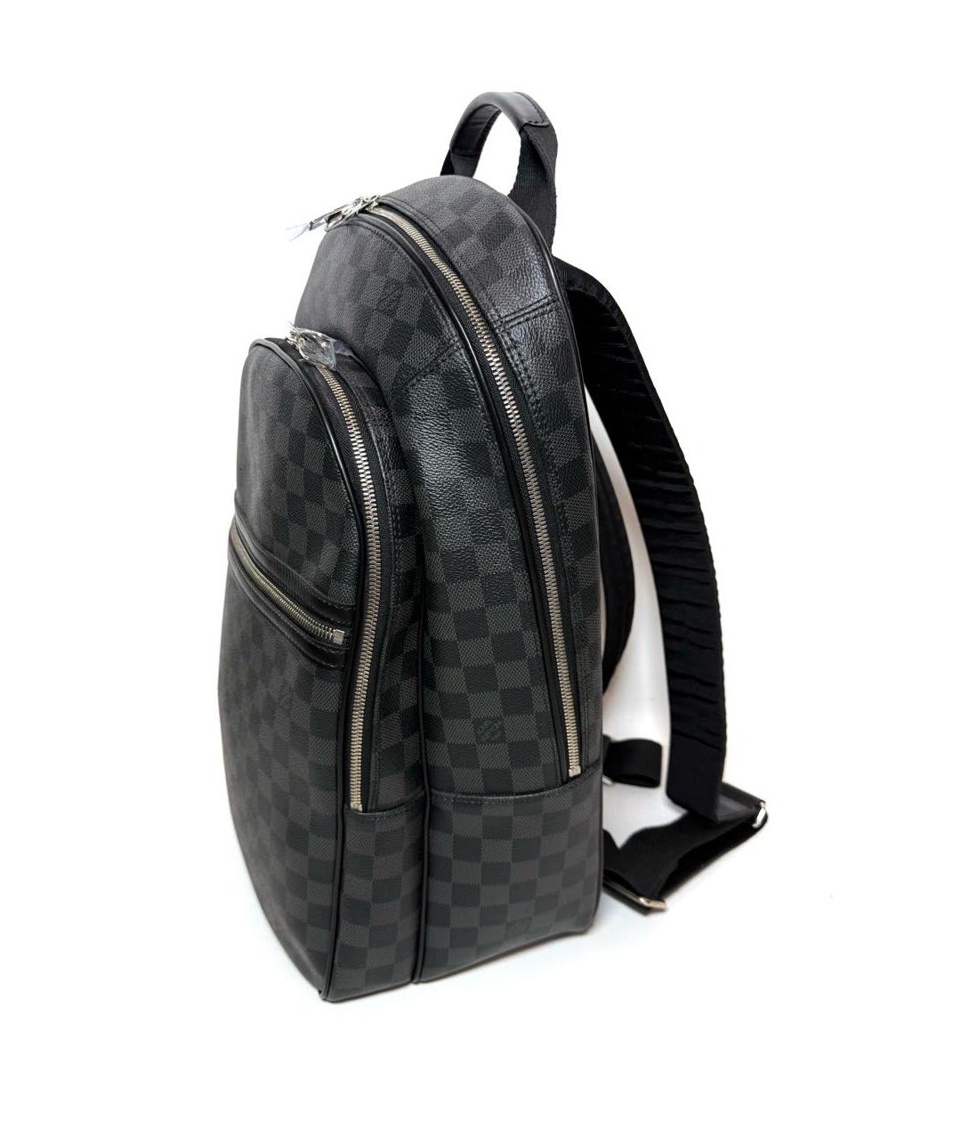 LOUIS VUITTON Черный кожаный рюкзак, фото 2