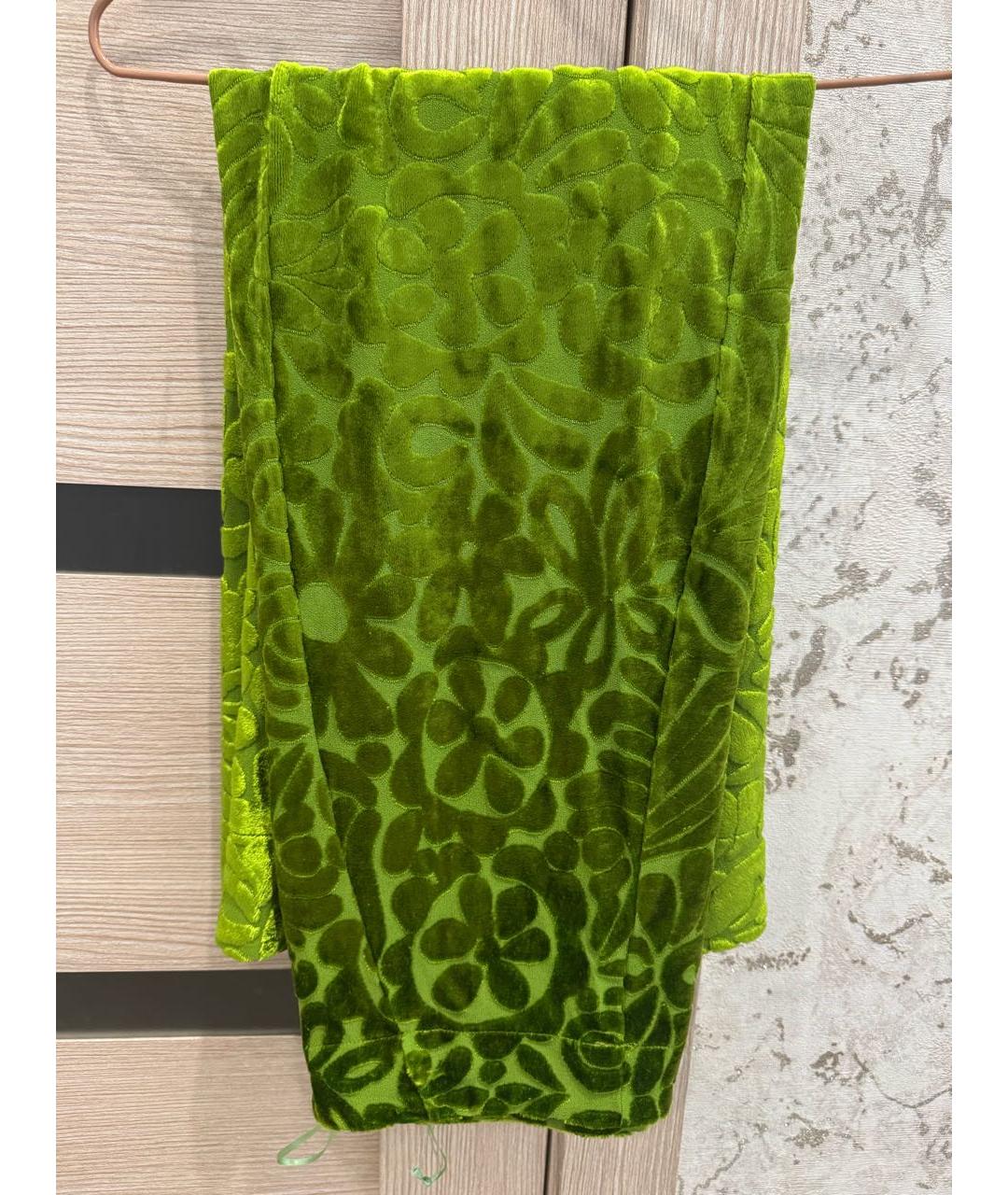 JIL SANDER Зеленая вискозная юбка миди, фото 4