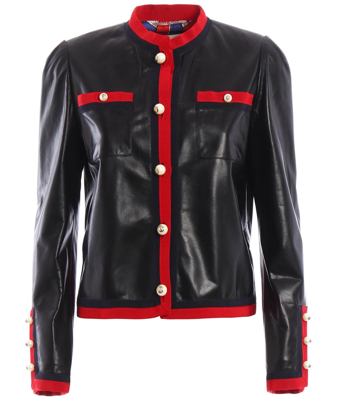 GUCCI Черная кожаная куртка, фото 1
