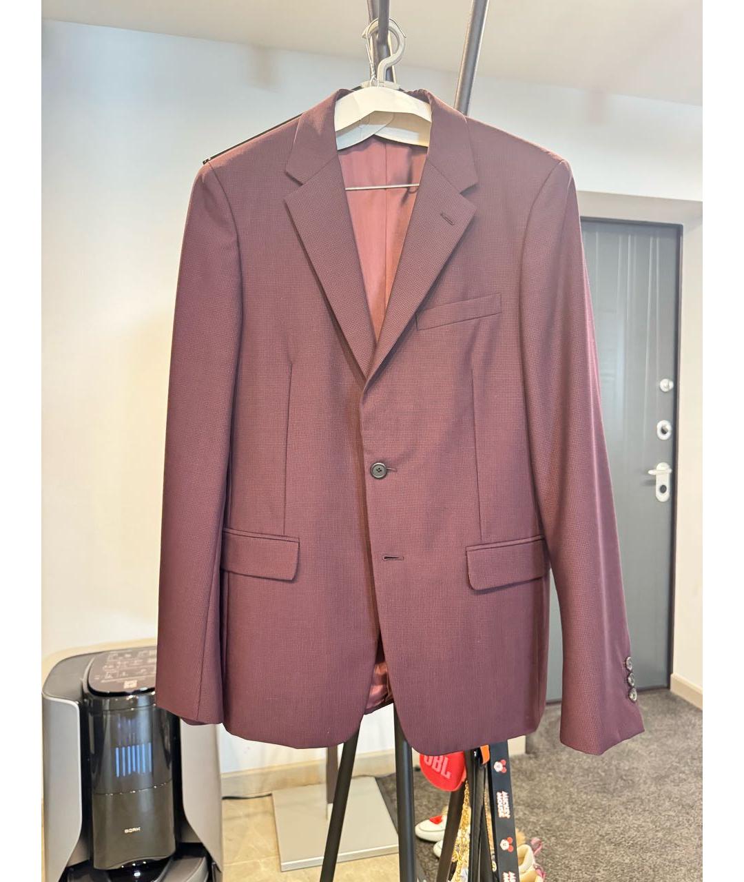 PRADA Бордовый классический костюм, фото 8