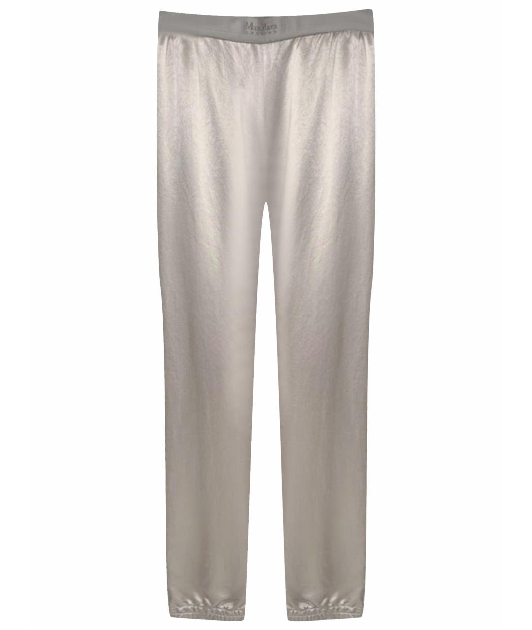 MAX MARA Серые ацетатные брюки узкие, фото 1