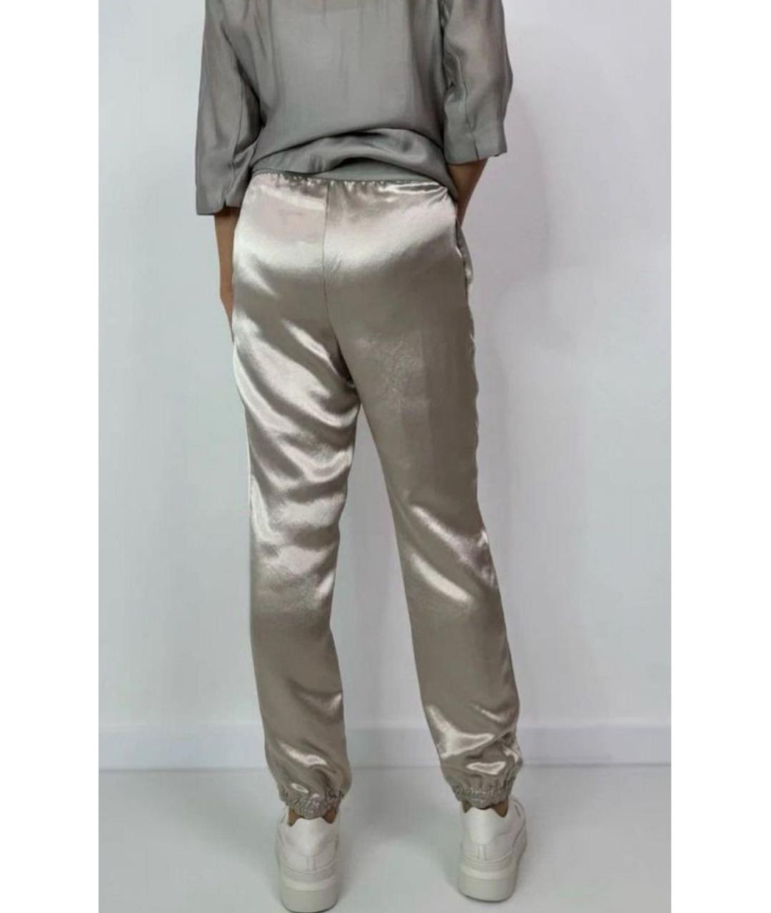 MAX MARA Серые ацетатные брюки узкие, фото 2