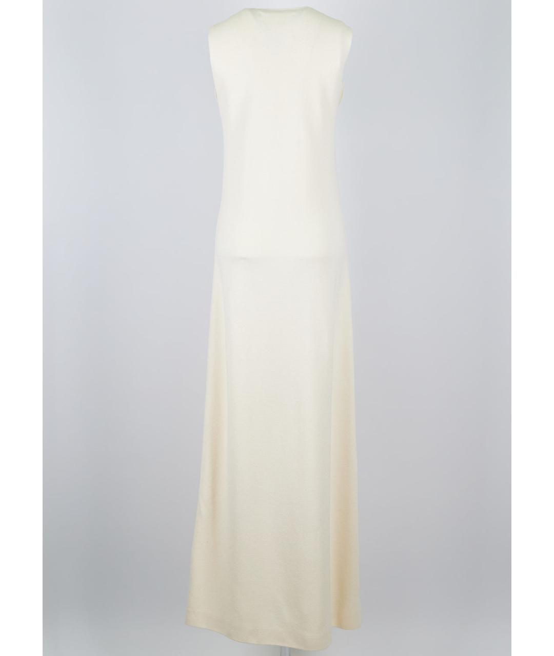 JIL SANDER Белый шелковый сарафан, фото 5