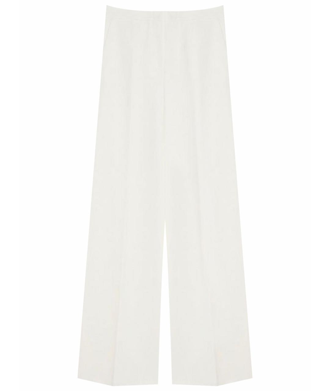 MAX MARA Белые хлопковые брюки широкие, фото 1