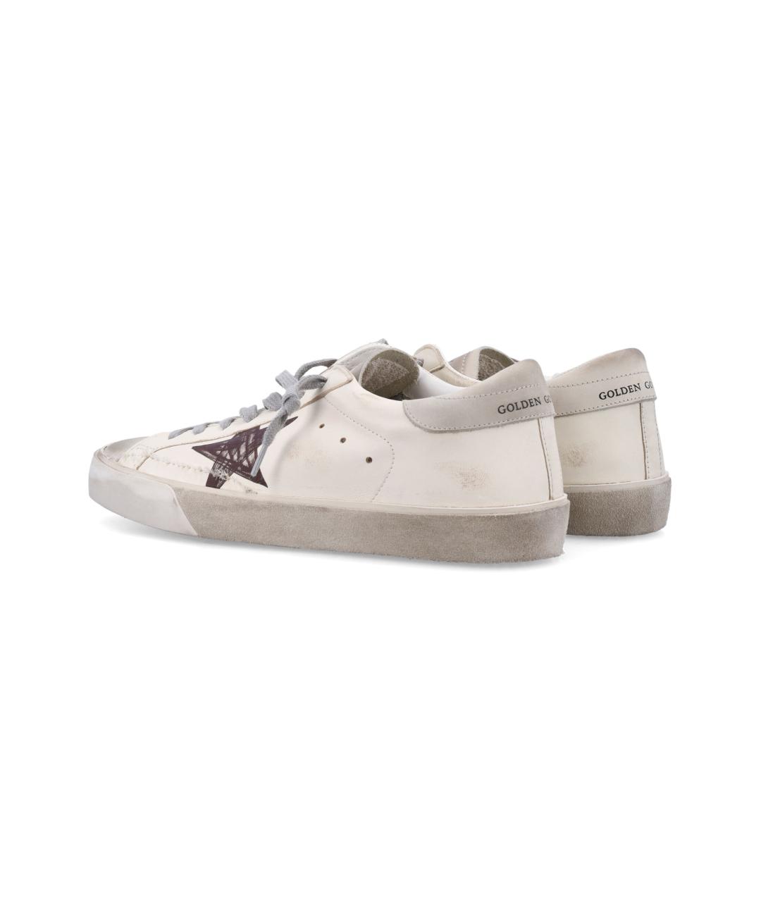 GOLDEN GOOSE DELUXE BRAND Белые кожаные низкие кроссовки / кеды, фото 4
