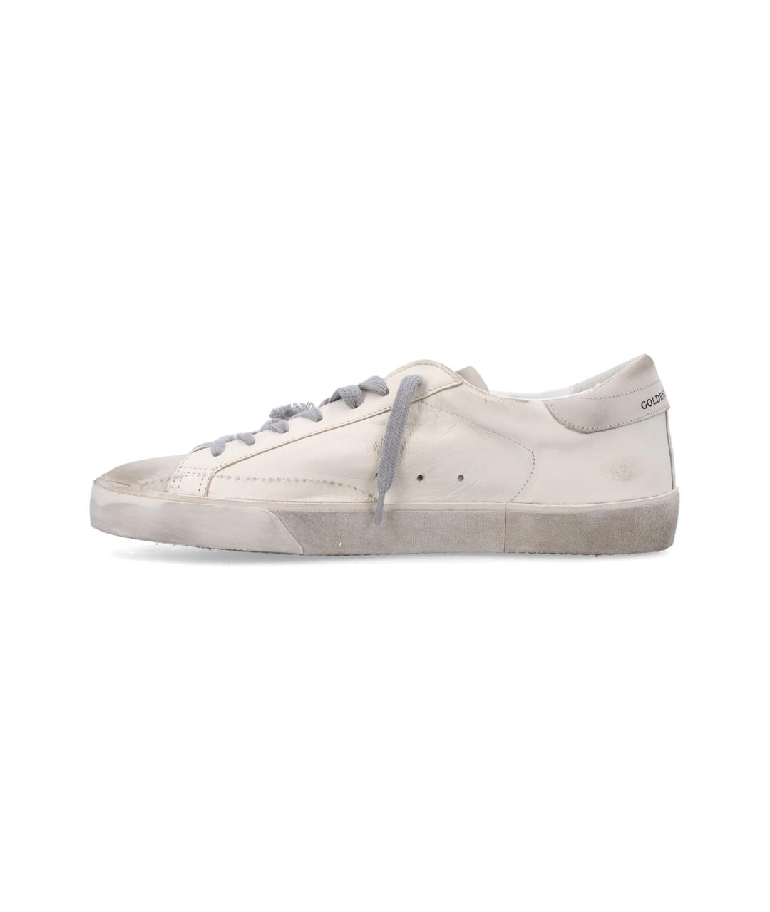 GOLDEN GOOSE DELUXE BRAND Белые кожаные низкие кроссовки / кеды, фото 3