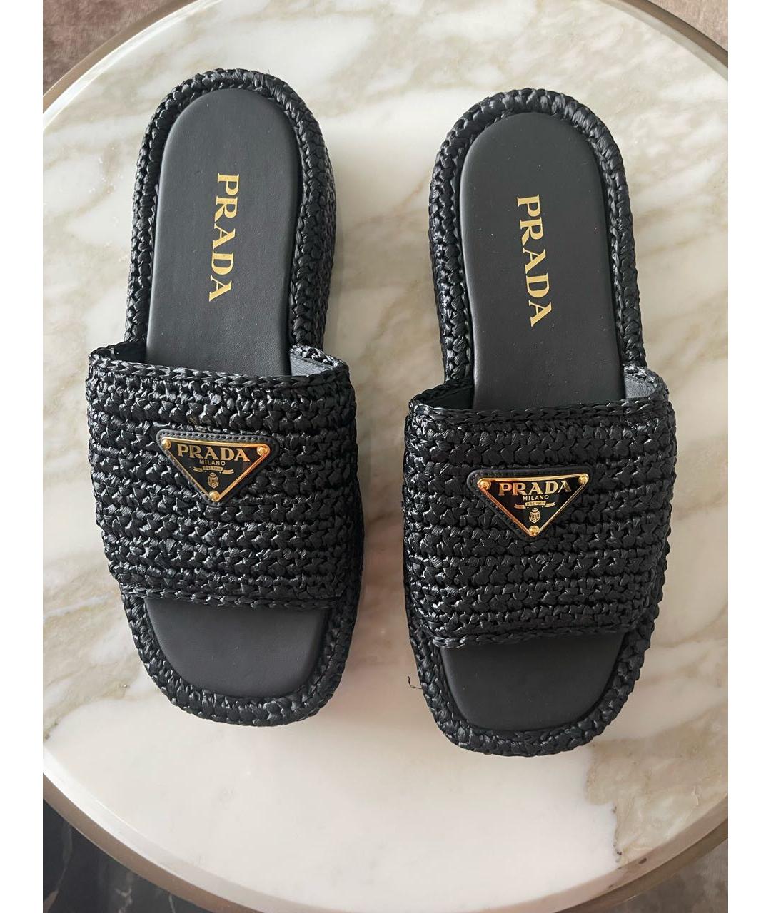 PRADA Черные сабо, фото 2