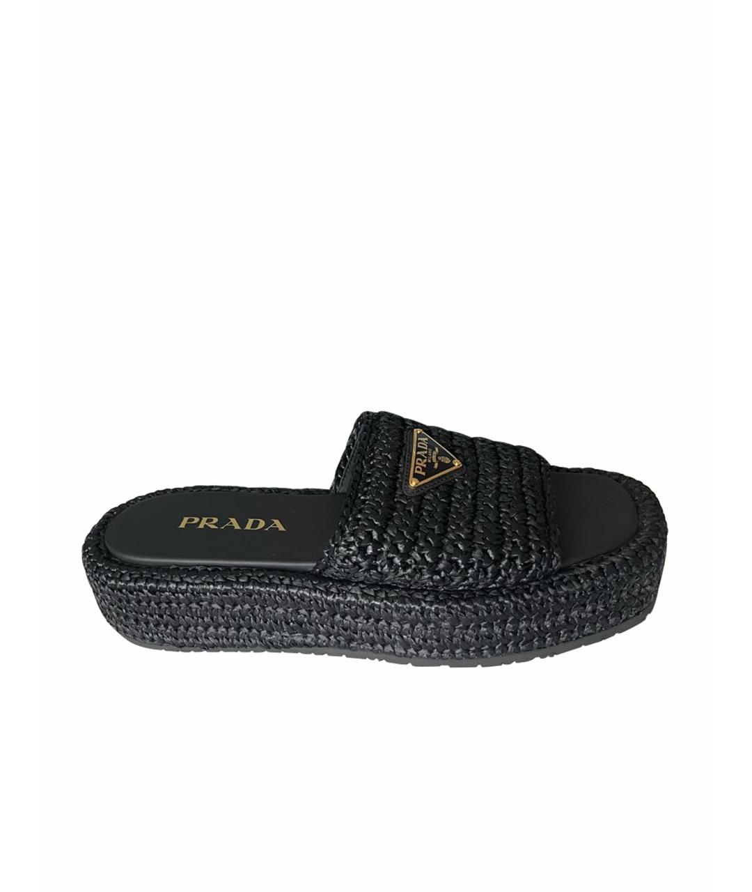PRADA Черные сабо, фото 1