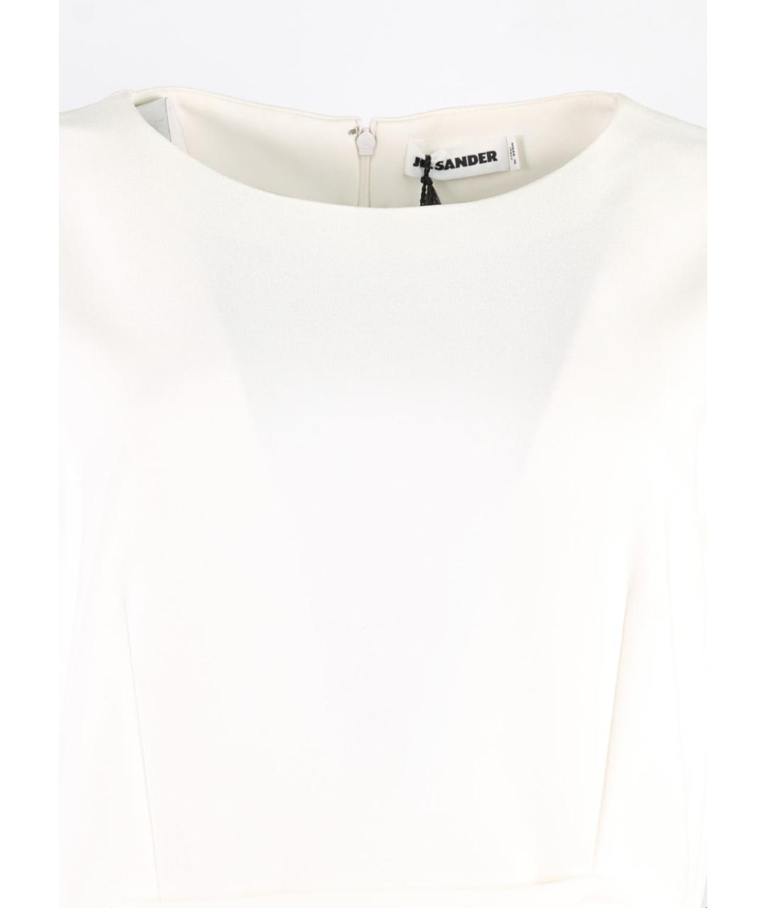 JIL SANDER Белое повседневное платье, фото 3