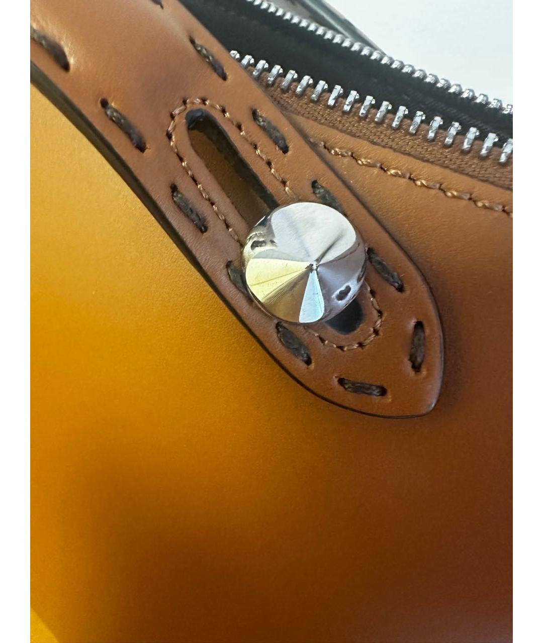 FENDI Коричневая кожаная сумка тоут, фото 5
