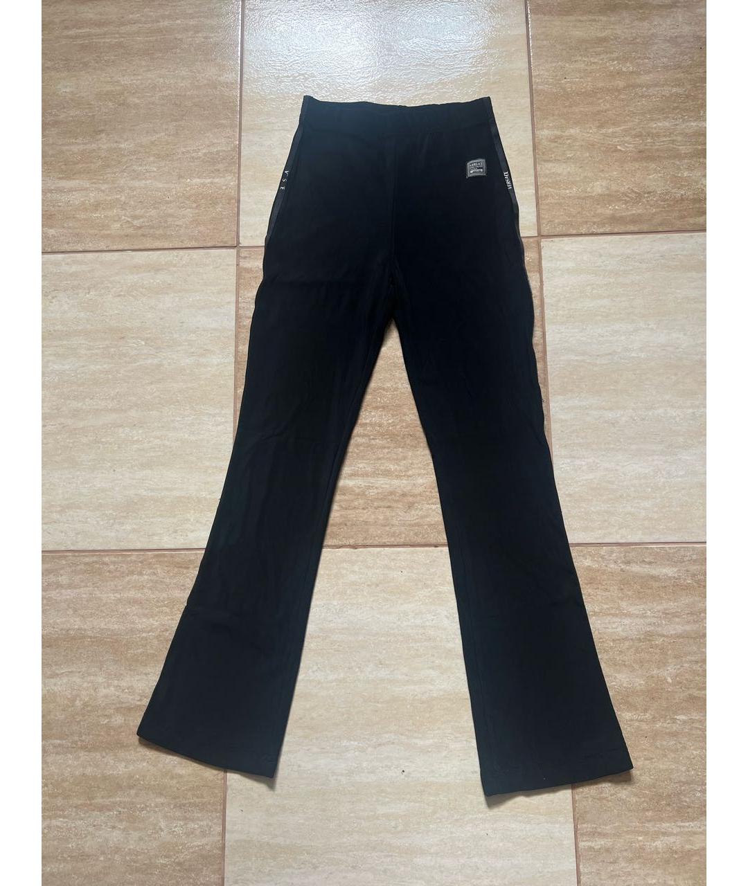 VERSACE JEANS COUTURE Черные синтетические леггинсы и велосипедки, фото 7