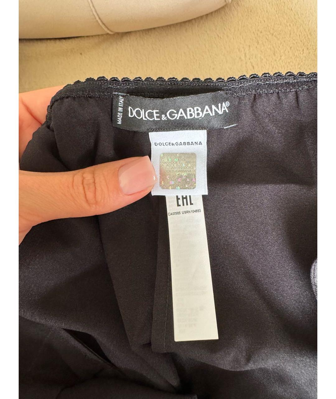 DOLCE&GABBANA Черная пижамы и сорочки, фото 2