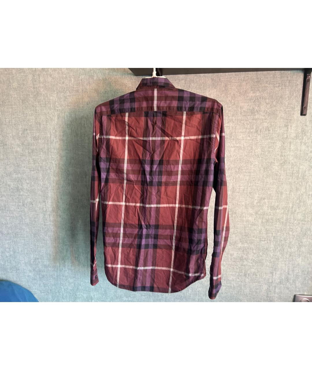 BURBERRY Бордовая кэжуал рубашка, фото 2