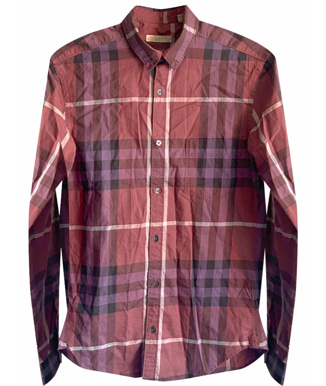 BURBERRY Бордовая кэжуал рубашка, фото 1
