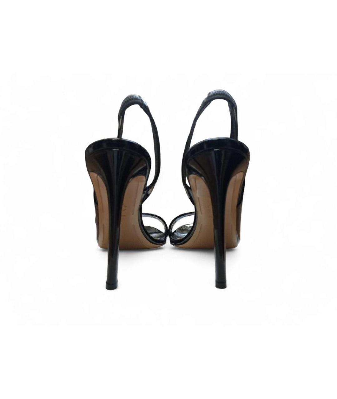 ALEXANDRE VAUTHIER Черные босоножки из лакированной кожи, фото 4