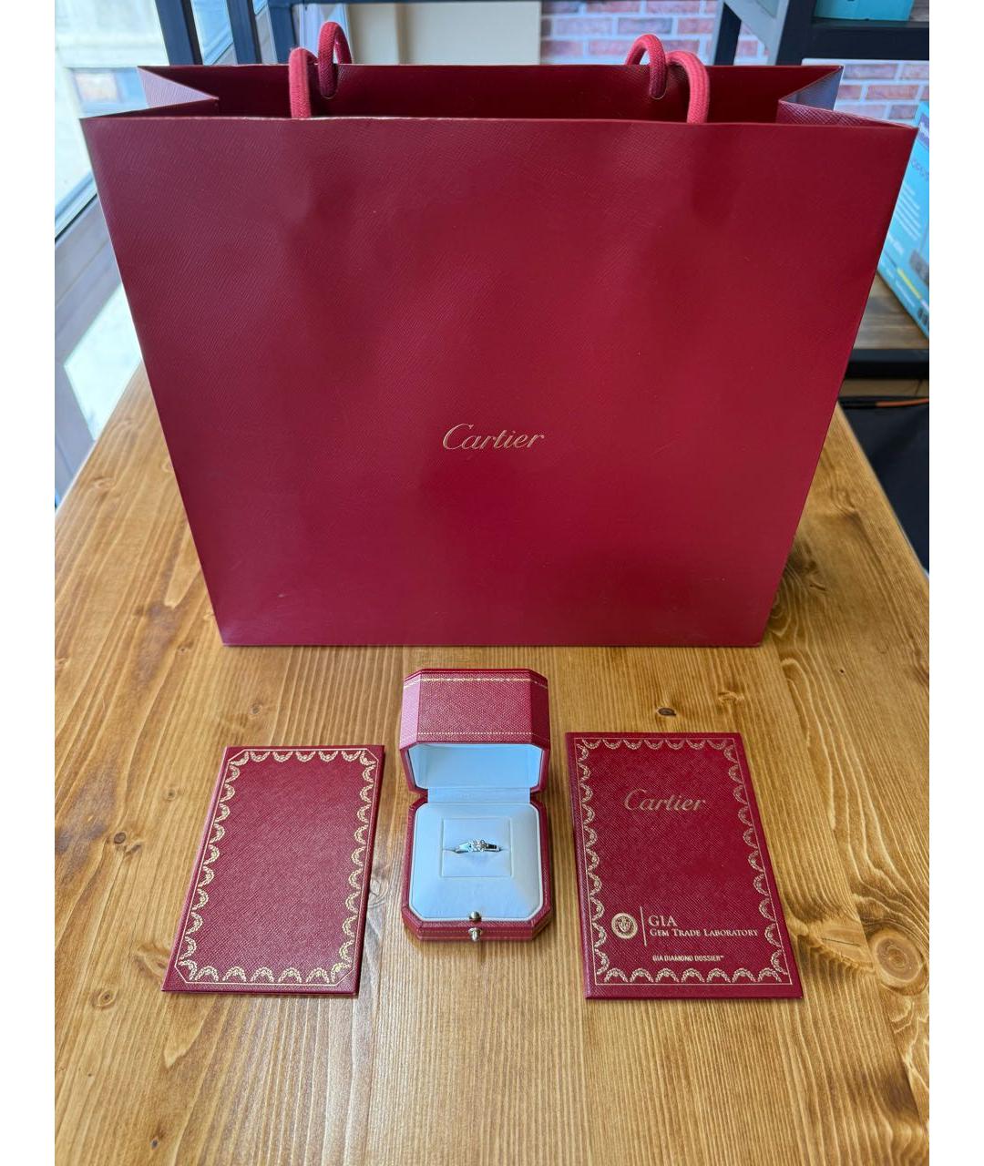 CARTIER Белое платиновое кольцо, фото 6