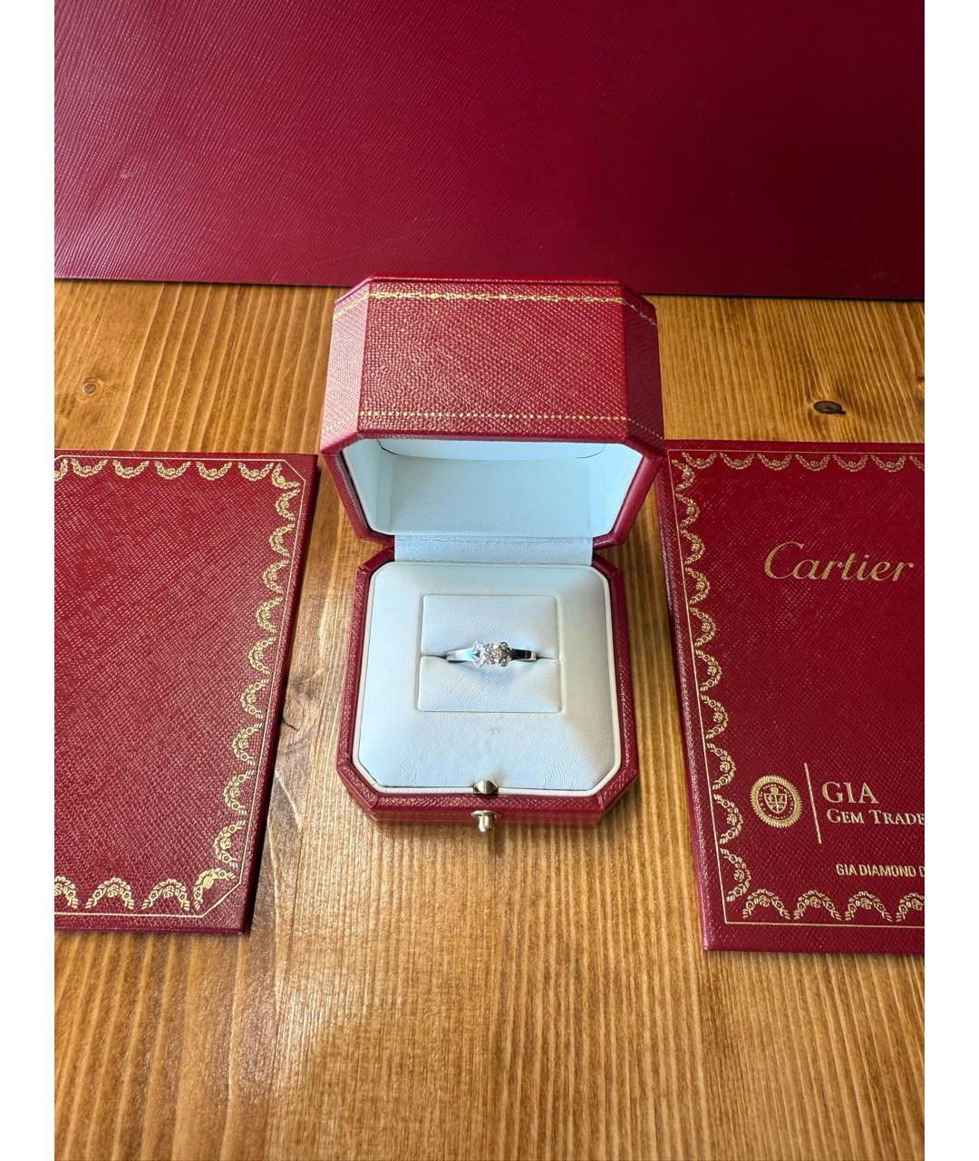 CARTIER Белое платиновое кольцо, фото 5