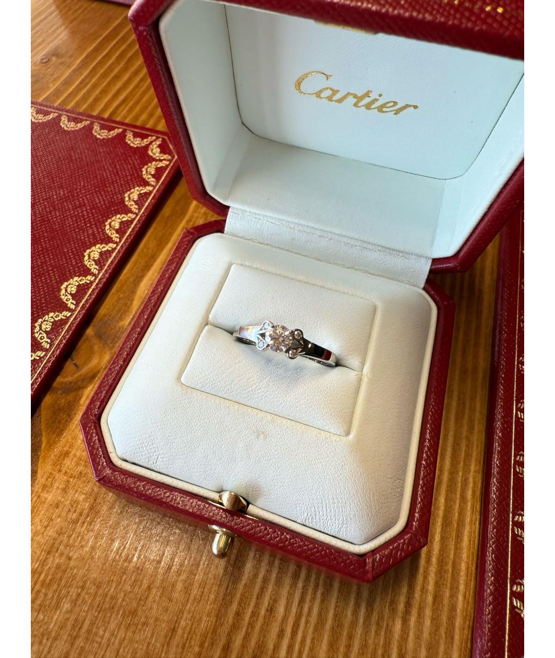 CARTIER Белое платиновое кольцо, фото 2