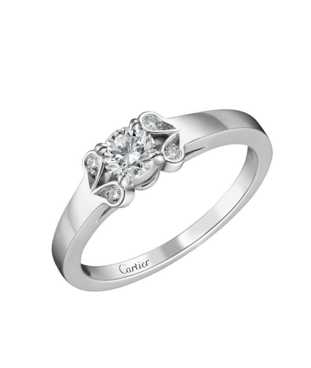 CARTIER Белое платиновое кольцо, фото 1