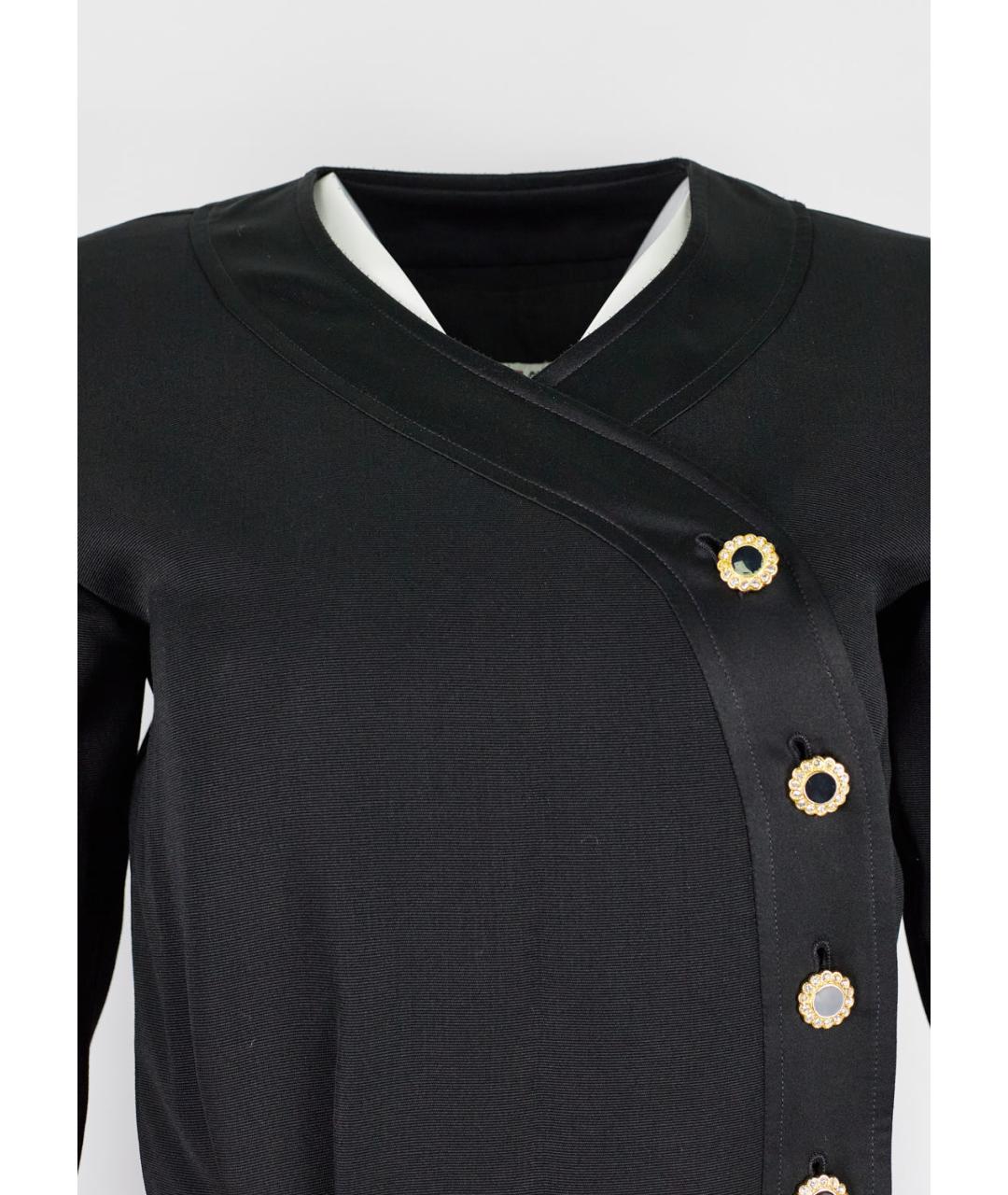 SAINT LAURENT Черное шерстяное повседневное платье, фото 3