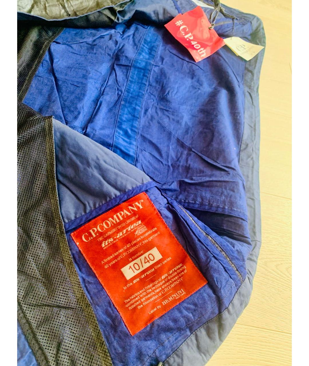 CP COMPANY Темно-синяя льняная куртка, фото 3