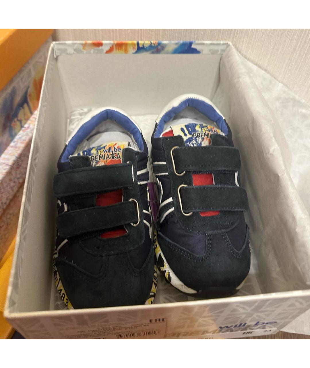 PREMIATA KIDS Темно-синие кеды, фото 4
