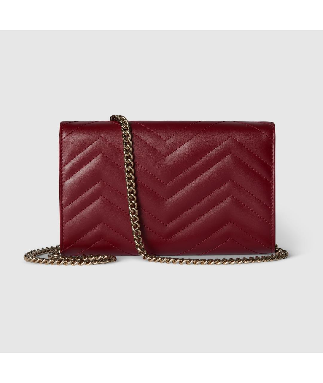 GUCCI Красная кожаная сумка через плечо, фото 6