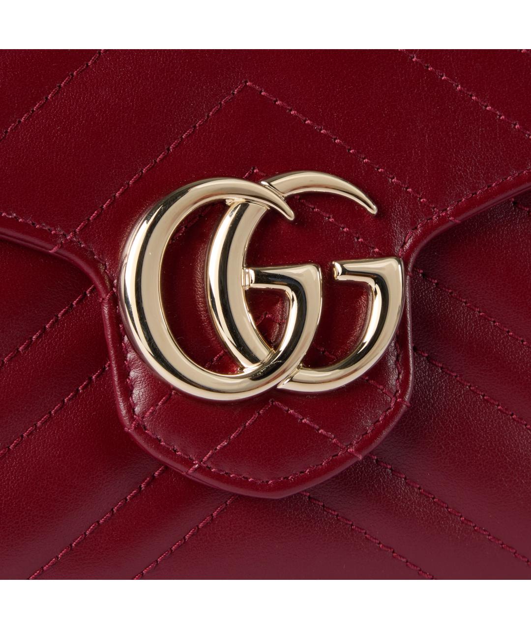GUCCI Красная кожаная сумка через плечо, фото 5