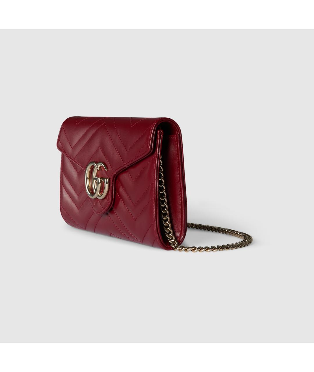 GUCCI Красная кожаная сумка через плечо, фото 3