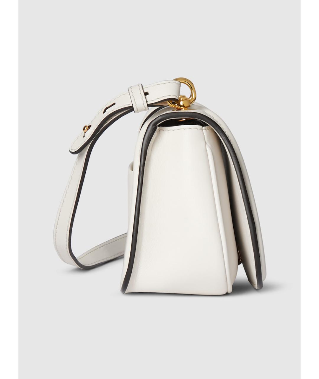 GUCCI Белая кожаная сумка через плечо, фото 7