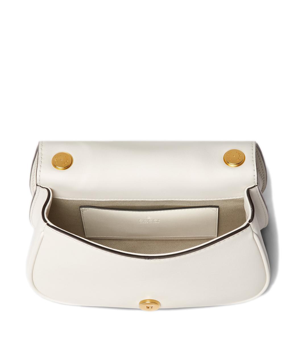 GUCCI Белая кожаная сумка через плечо, фото 8