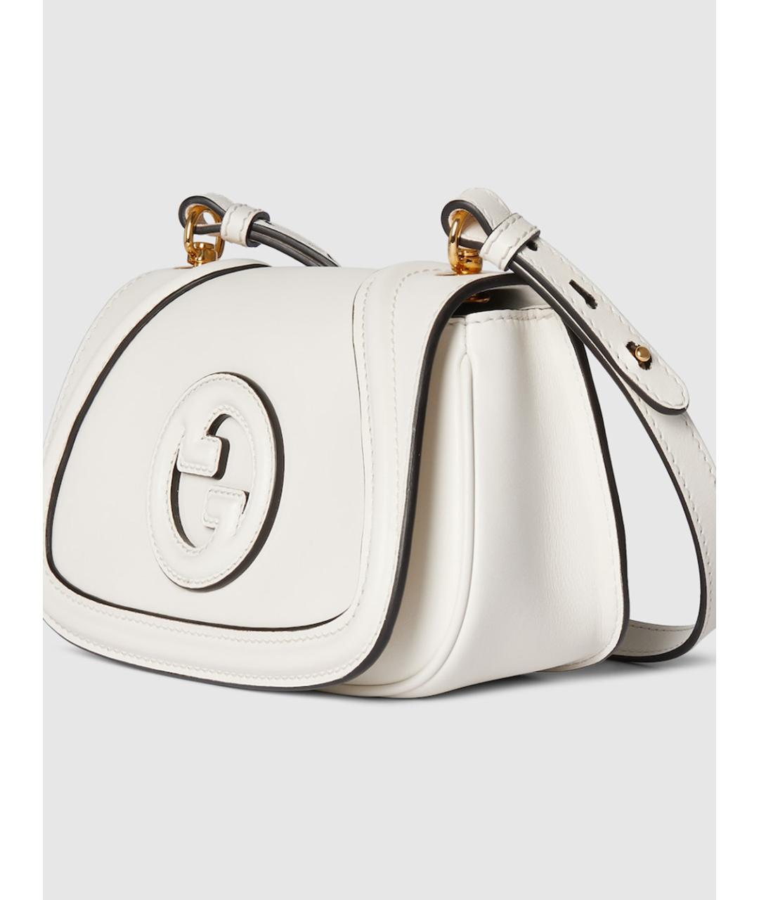 GUCCI Белая кожаная сумка через плечо, фото 3