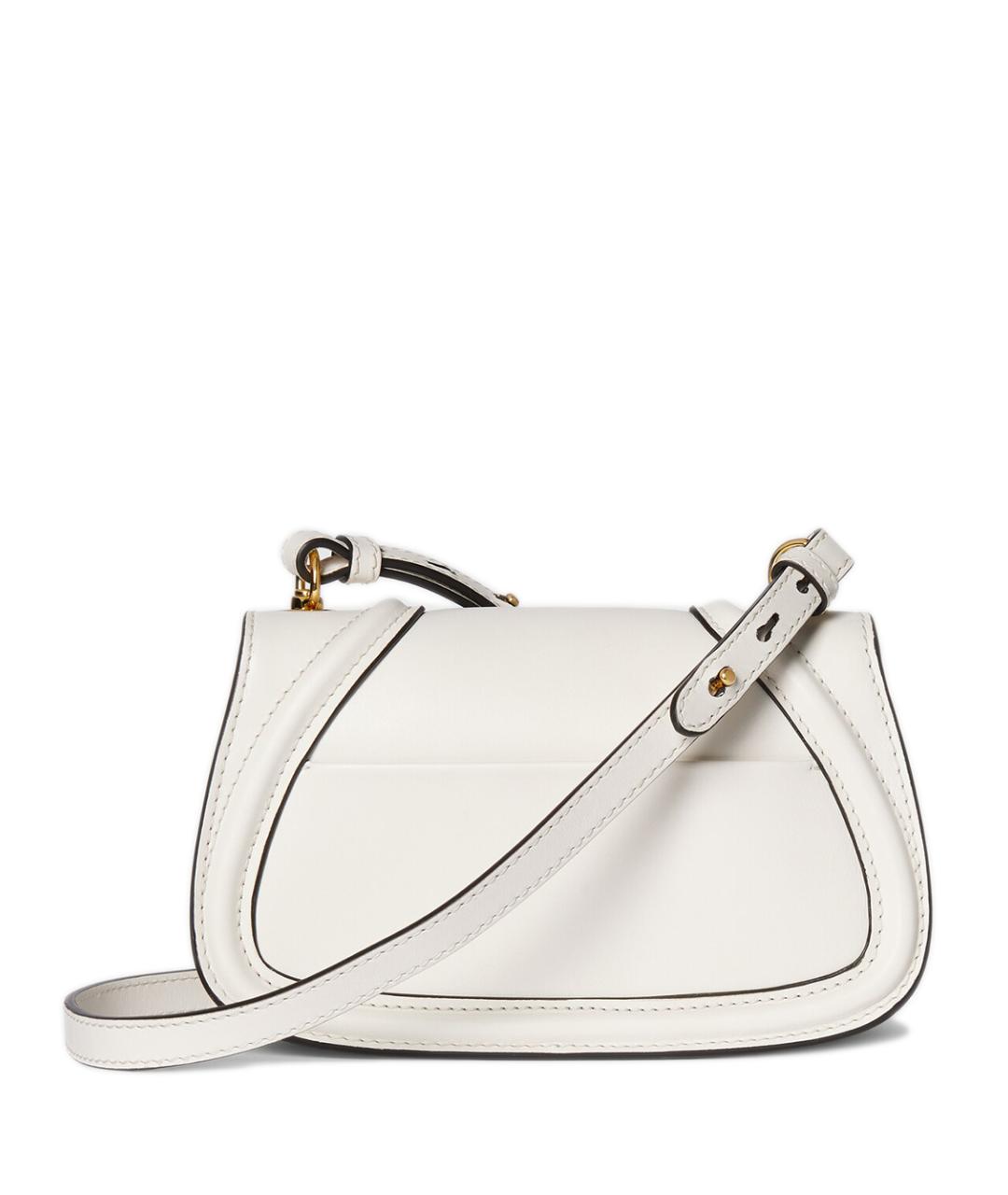 GUCCI Белая кожаная сумка через плечо, фото 6