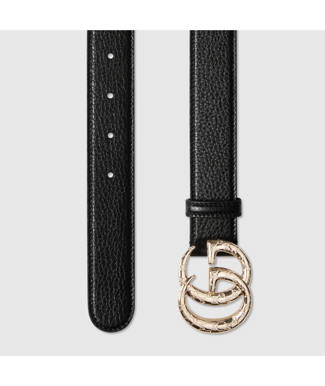 GUCCI Черный кожаный ремень, фото 2