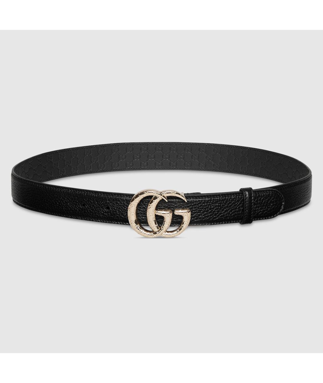 GUCCI Черный кожаный ремень, фото 4