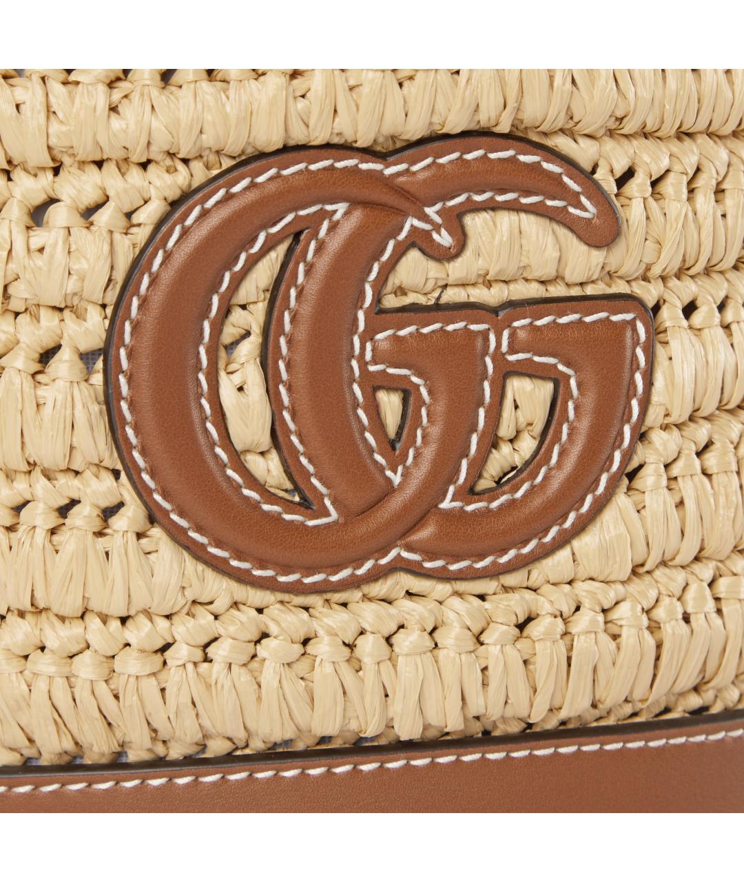 GUCCI Бежевая пелетеная сумка тоут, фото 4