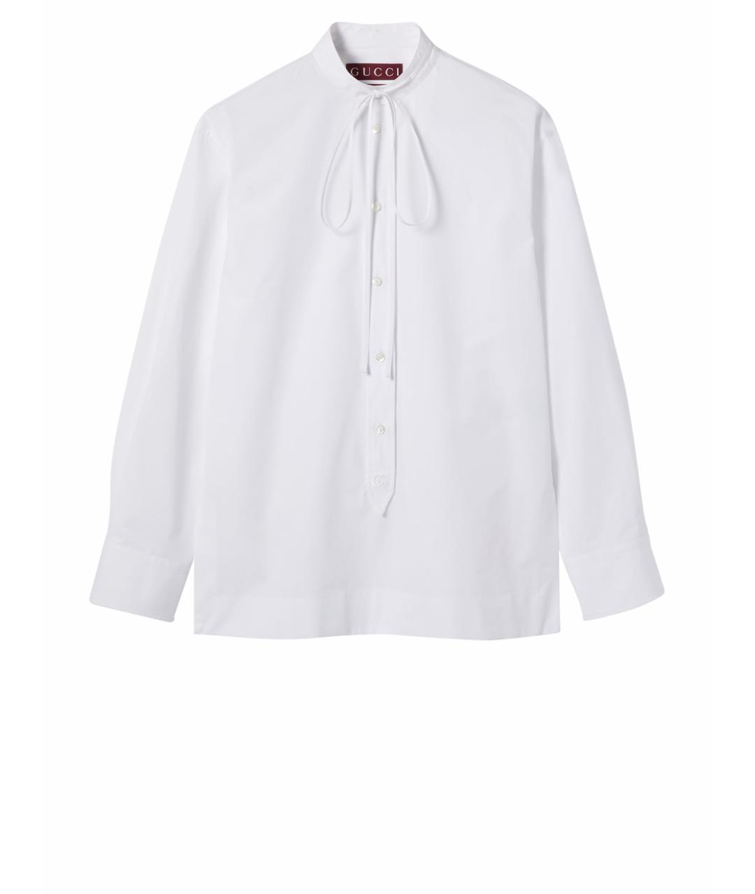 GUCCI Белая хлопковая рубашка, фото 1