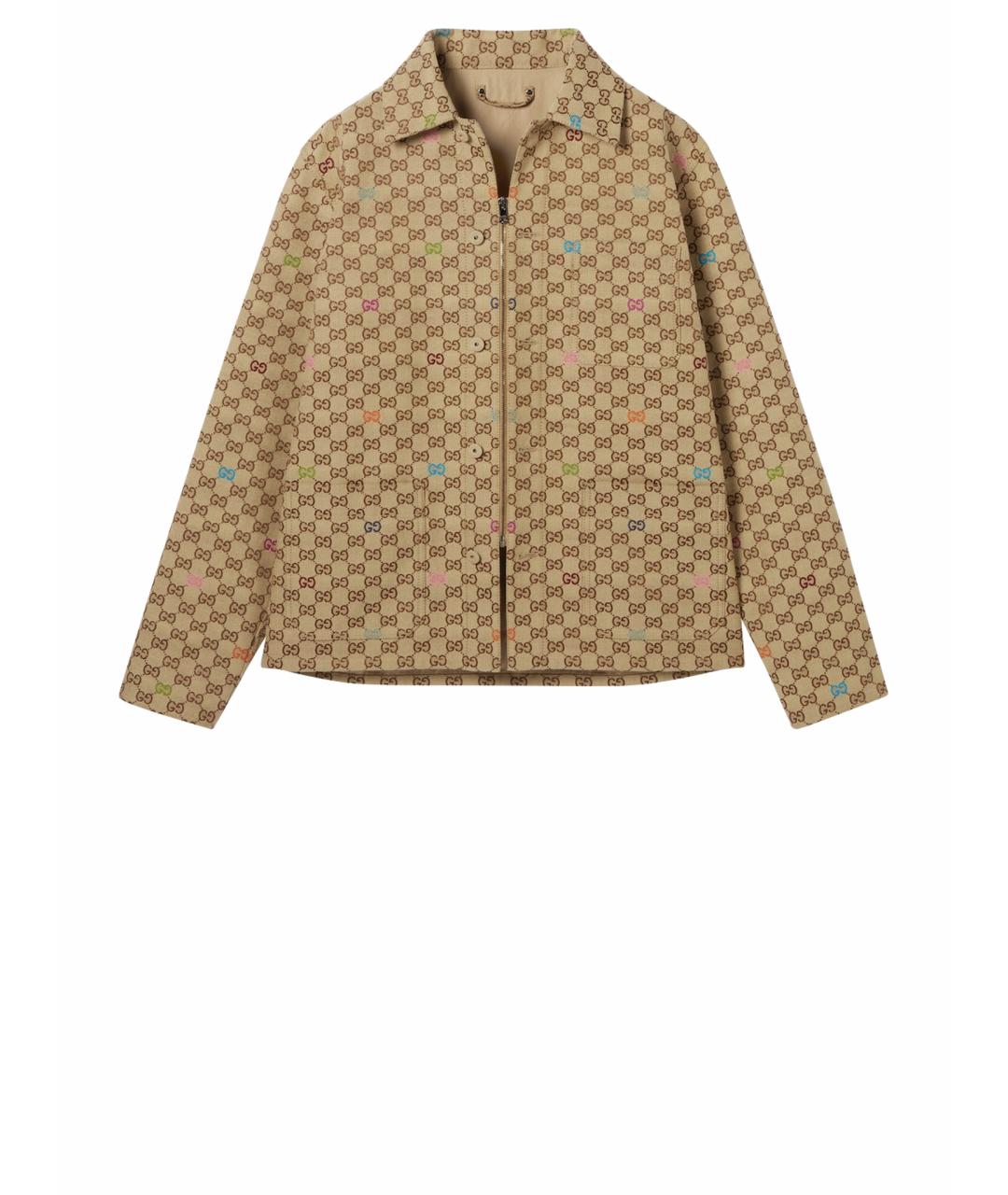 GUCCI Бежевая хлопковая куртка, фото 1