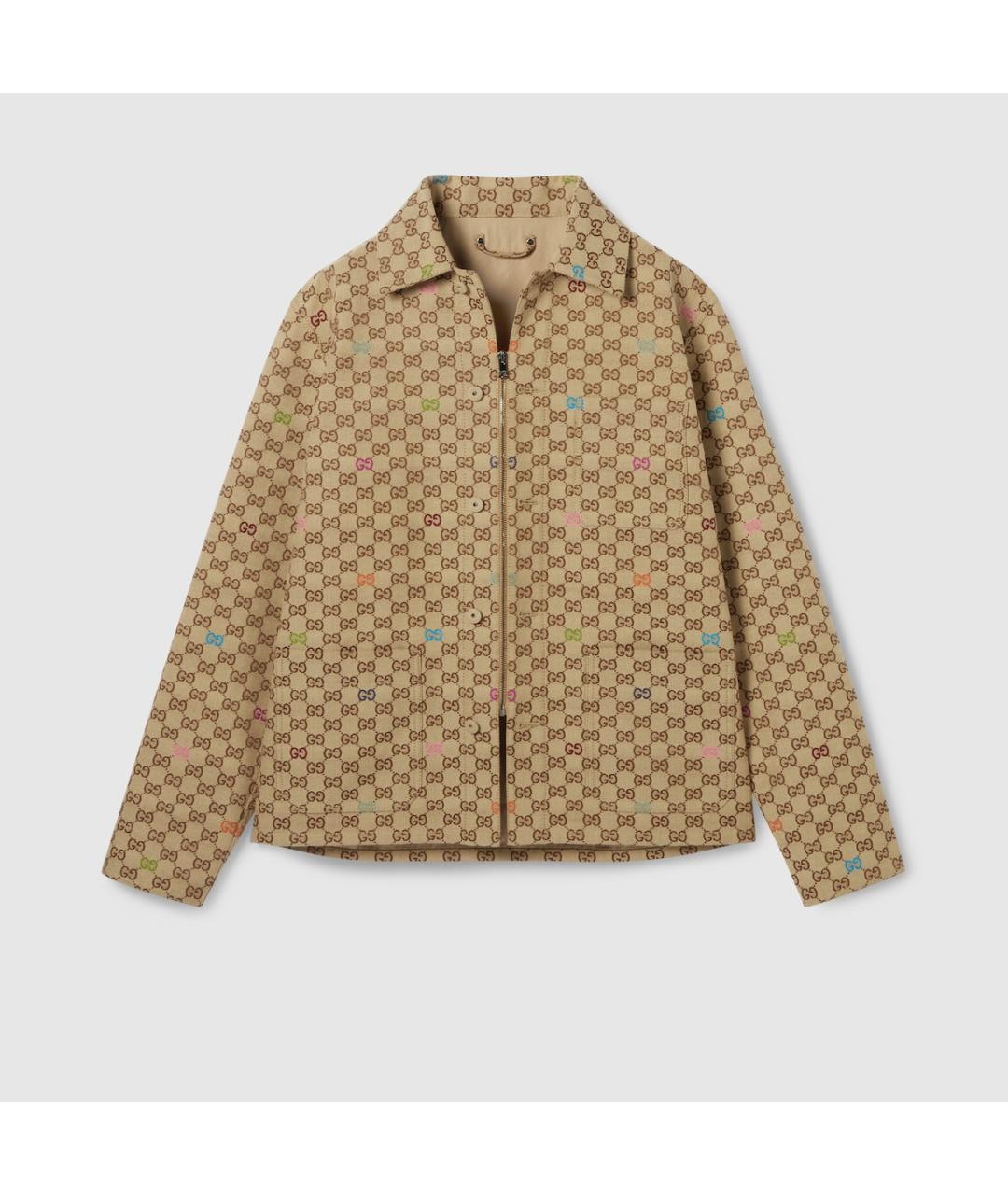 GUCCI Бежевая хлопковая куртка, фото 7