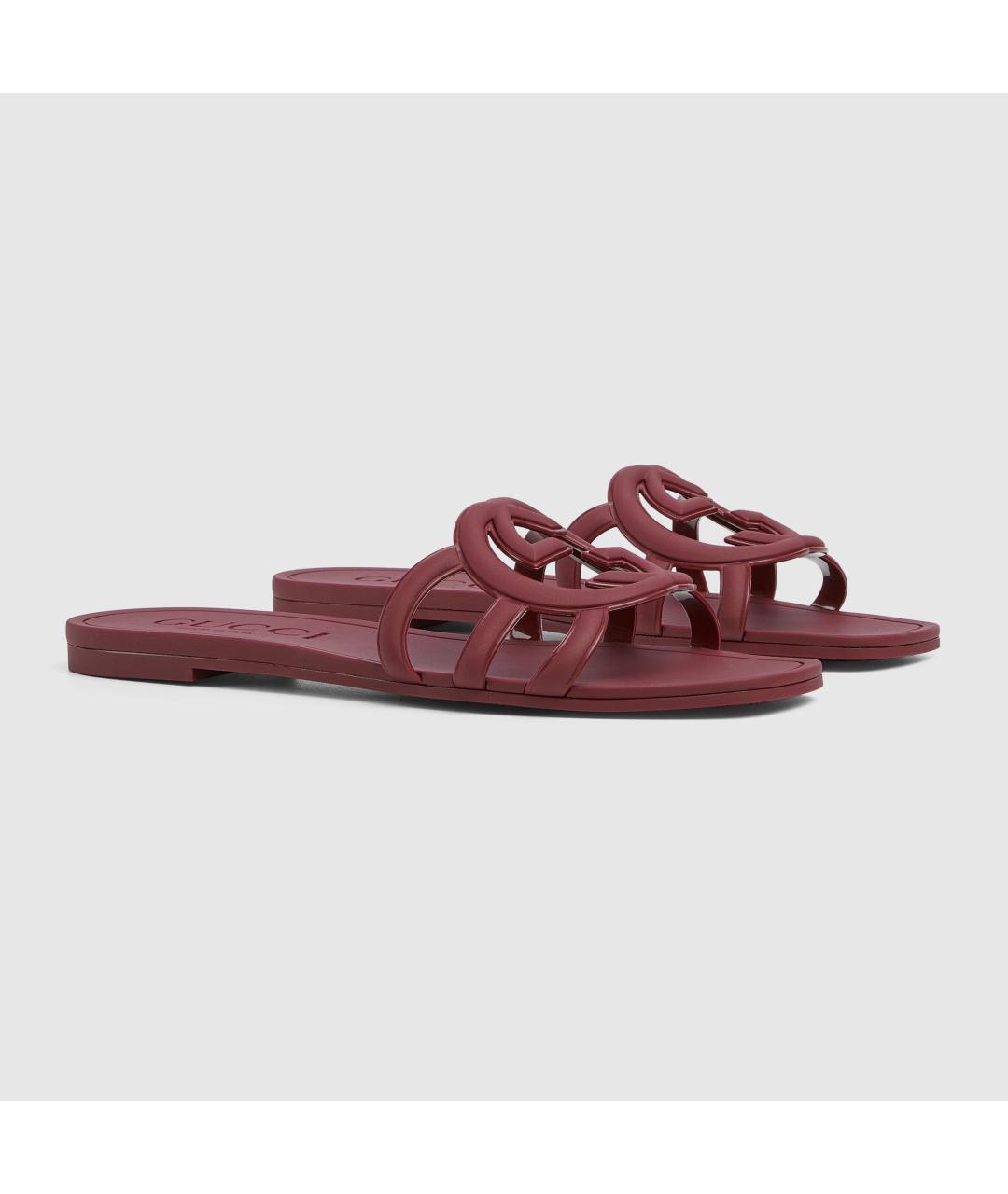 GUCCI Красные шлепанцы, фото 3