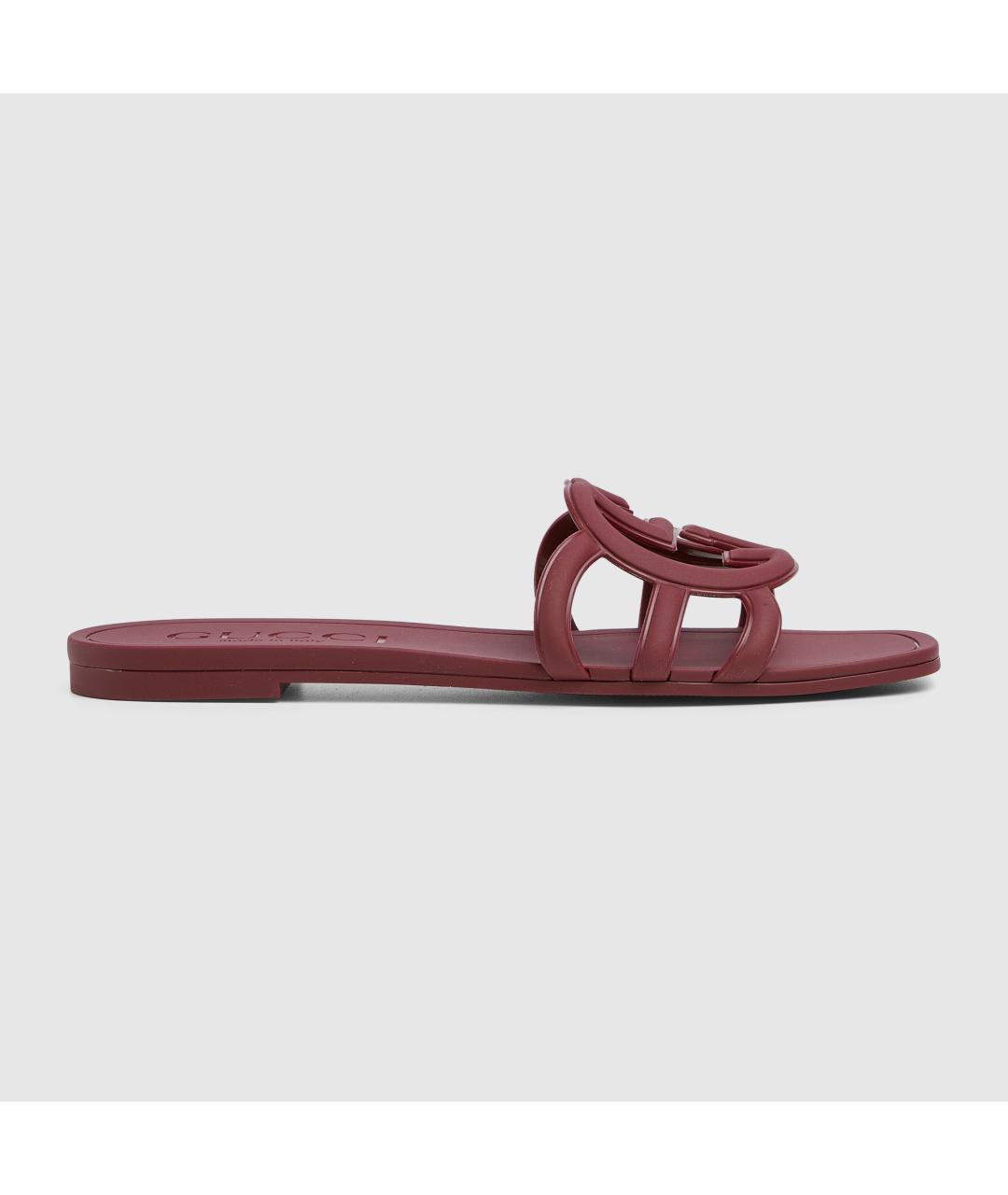 GUCCI Красные шлепанцы, фото 7
