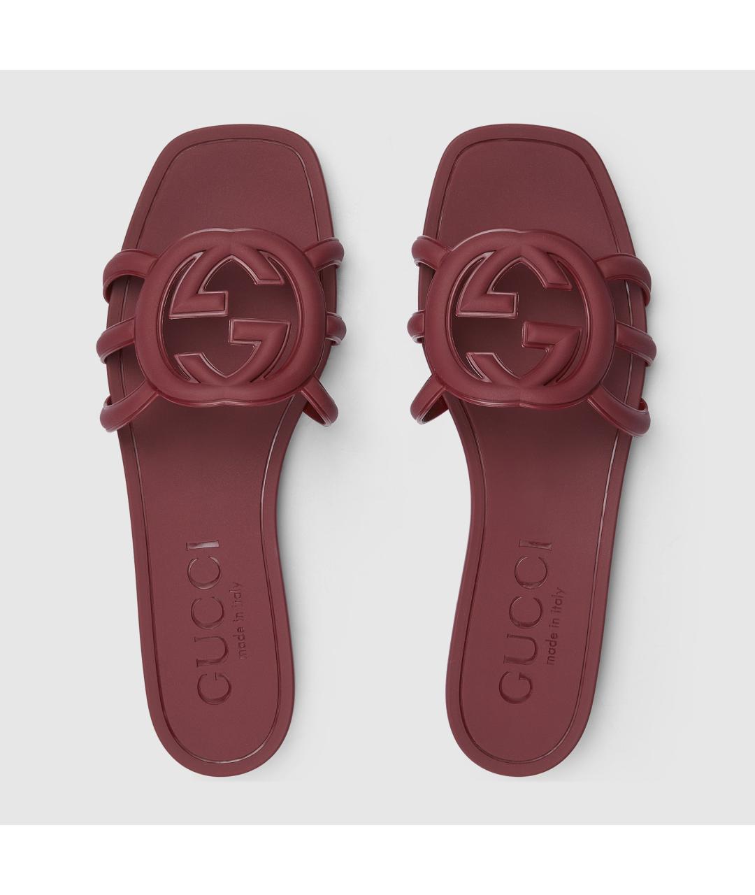 GUCCI Красные шлепанцы, фото 5